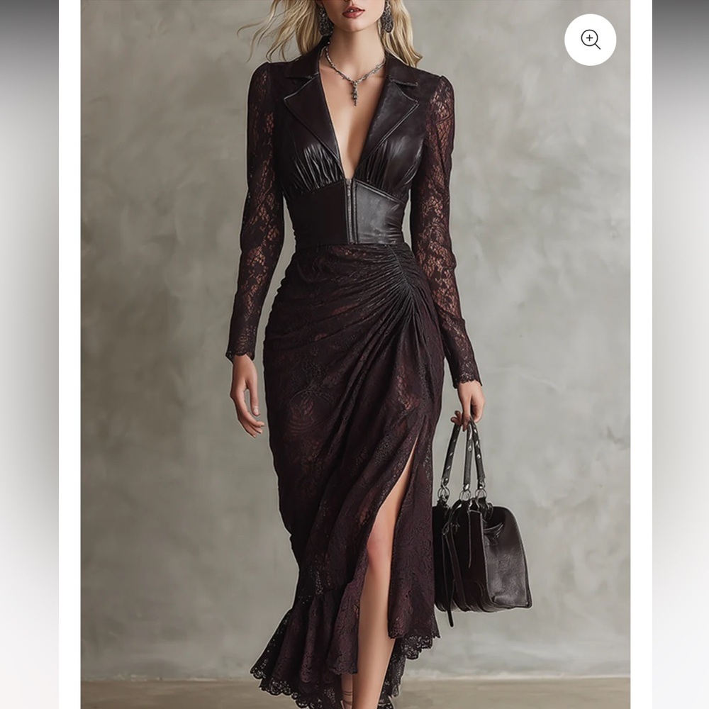 OYROSY beautiful dress with beautiful lace - Picture 2 of 13